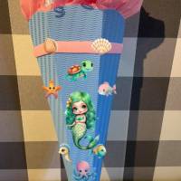 Bastelset für Schultüte Zuckertüte Meerjungfrau Meryl viele Farben Bild 2
