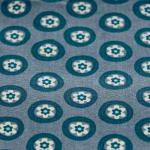 Baumwolle/Webware „Blumentag“, Kreise jeansblau Bild 4