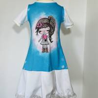 Kleid mit Farbauswahl und Armlängenauswahl- Sommerkleid Rüschenkleid für Mädchen in verschiedenen Größen Bild 10