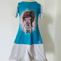 Kleid mit Farbauswahl und Armlängenauswahl- Sommerkleid Rüschenkleid für Mädchen in verschiedenen Größen Bild 8