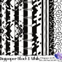 Digipaper- Set “Black & White 1 “ JPEG hohe Qualität (300 DPI), JPG Bild 1