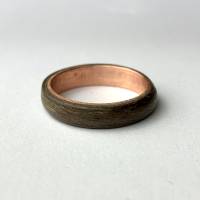 #101 Gr. 61 Bentwood Ring amerikanische Nuss Kupfer Holz Bild 2