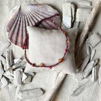 Crozon - Schmuckset aus Arm- und Fußband aus Fischerschnur mit Perlen und Edelsteinen Bild 5
