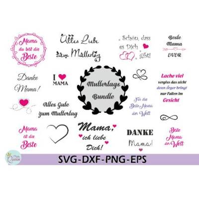 Plotterdatei "Muttertagsbundle"SVG / Dxf Pdf Silhouette | Svg Clipart