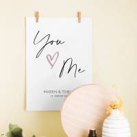 Poster *You & Me* personalisiert mit Namen u. Datum • Geschenk zum Valentinstag und für Paare zur Hochzeit Bild 7