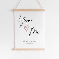 Poster *You & Me* personalisiert mit Namen u. Datum • Geschenk zum Valentinstag und für Paare zur Hochzeit Bild 8