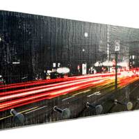 Schlüsselbrett Holz - Rush Hour (24x12 cm) Bild 1