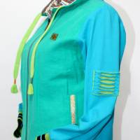 Damen Sommer Jacke Sportlich in Hellpetrol Farbe TypA Bild 2