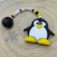 Beißkette mit Silikon Pinguin  & Namen Bild 1