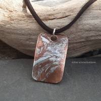 Kettenanhänger Mokume Gane, Kupfer & Silber Bild 3