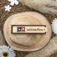 Holz Duplo Geschenkbox mit Spruch - DU bist die beste Mama - Muttertag Mama Duplo Schokoriegel Geschenk Bild 1
