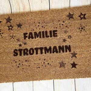 Fußmatte personalisiert mit Name, Geschenk zum Einzug, Kokosfaser, Einweihung Bild 2