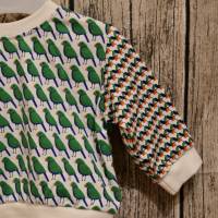Langarmshirt für Baby mit Vogel-Motiv und Knopfleiste Bild 3