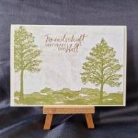 Freundschaft - Geburtstagskarte - Freundschaft gibt Kraft und Halt - Bäume Bild 1