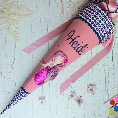 Schultüte aus Stoff Meerjungfrau