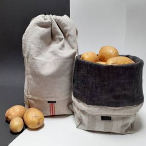 Aufbewahrungsbeutel für Kartoffeln, Zwiebel, Brot mit GRATIS-Karte, nachhaltig, stabil, waschbar Bild 1