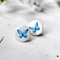 Ohrstecker Schmetterling Polymer Clay • Ohrschmuck | Ohrringe Bild 1