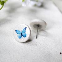 Ohrstecker Schmetterling Polymer Clay • Ohrschmuck | Ohrringe Bild 2
