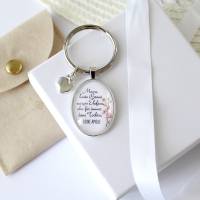 Brautmutter Geschenk | Personalisiert mit deinem Namen | Mutter der Braut Geschenk | Schlüsselanhänger Hochzeit Bild 1