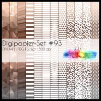 Digipapier Set #93 (braun) abstrakte & geometrische Formen  zum ausdrucken, plotten & mehr Bild 1