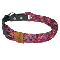 Hundehalsband, Tauhalsband, 3x10 mm, verstellbar, dunkelgrau, koralle, rot, bordeaux, dunkelpink, verstellbar Bild 1