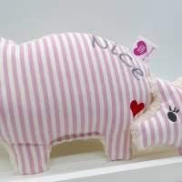 Kuscheltier Schwein Schweinchen mit Herz und gesticktem Wunschnamen Bild 9