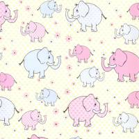 Geschenkpapier Baby-Elefanten, mit rosa und blauen Elefanten, 4 Bogen für 6,00 EUR Bild 1