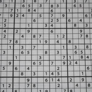 13,70 EUR/m Baumwollstoff Sudoku schwarz weiß Webware 100% Baumwolle Popeline Bild 1