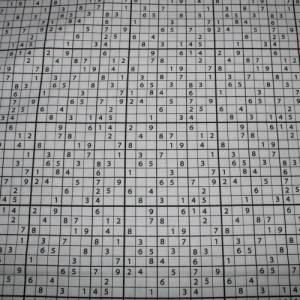 13,70 EUR/m Baumwollstoff Sudoku schwarz weiß Webware 100% Baumwolle Popeline Bild 3