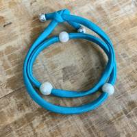 Topmodische Halskette mit echten Süßwasserperlen auf einem elastischen Band aufgefädelt Bild 5