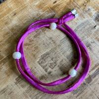 Topmodische Halskette mit echten Süßwasserperlen auf einem elastischen Band aufgefädelt Bild 6