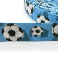 1 Meter Gummiband Fußball, Breite ca. 25mm, blau Bild 3
