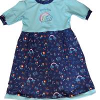 Baby Mädchen Kleid Kinderkleid Sommerkleid  Baumwoll-Jersey Regenbogen personalisiert Bild 1