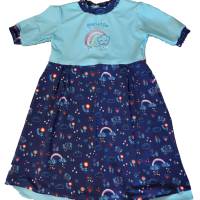Baby Mädchen Kleid Kinderkleid Sommerkleid  Baumwoll-Jersey Regenbogen personalisiert Bild 2