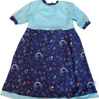 Baby Mädchen Kleid Kinderkleid Sommerkleid  Baumwoll-Jersey Regenbogen personalisiert Bild 3