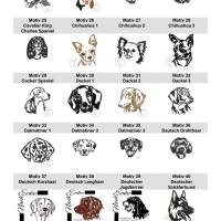 Impfausweishülle für Hunde, aus Filz, über 100 verschiedene Motive, Züchter, 50 Rassen, Rassehund, Impfpass Hund Bild 3