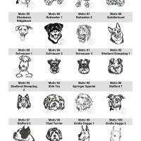 Impfausweishülle für Hunde, aus Filz, über 100 verschiedene Motive, Züchter, 50 Rassen, Rassehund, Impfpass Hund Bild 6