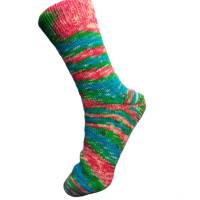 Socken aus meiner handgefärbten Wolle in Größe 39/41, Grün, Pink, Blau Bild 2