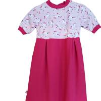 Baby Mädchen Kleid Kinderkleid Sommerkleid  Baumwoll-Jersey Einhorn personalisiert Bild 3