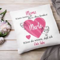 Kissen Mama geschenk mit Namen | Muttertags Geschenk | Geschenke Für Mama Frauen Bild 3