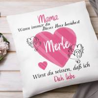 Kissen Mama geschenk mit Namen | Muttertags Geschenk | Geschenke Für Mama Frauen Bild 4