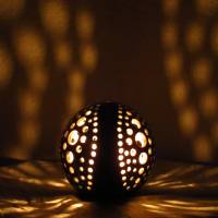 Keramikkugel Leuchtkugel Dekoration Teelicht Windlicht Bild 8