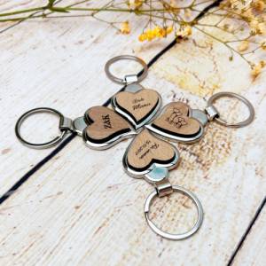 Schlüsselanhänger, Herzform, Wunschgravur, Geschenk personalisiert für jeden Anlass Bild 9