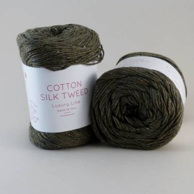 Laines du Nord Cotton Silk Tweed Fb 8869 Oliv