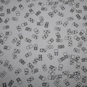 13,70 EUR/m Baumwollstoff Domino schwarz auf weiß Webware 100% Baumwolle Popeline Bild 3