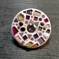 Klingelplatte 20 mm Loch / mit Mosaik *frostfest* ohne Taster / Klingelknopf Bild 1