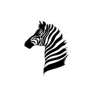 Bügelbild Zebra in Wunschfarbe DIY Zoo Safari Zootiere Tiere Wildnis Bild 1