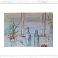 Aquarell original, "am Fenster", DIN A4, Bild 1