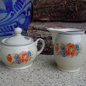 Traumhafter 3 teiliger Porzellan Kaffee Kern m. floralem Blüten Dekor um 1920 Bild 2