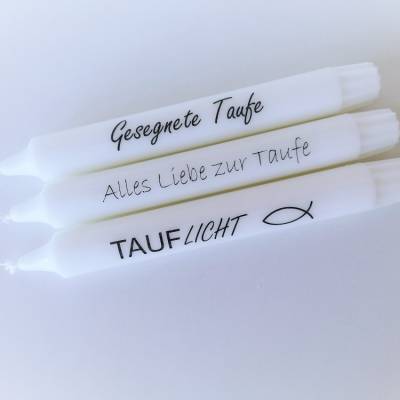 Taufe * Taufkerze * Kerze * Tauflicht * Gastgeschenk * Mitbringsel * Personalisiert
